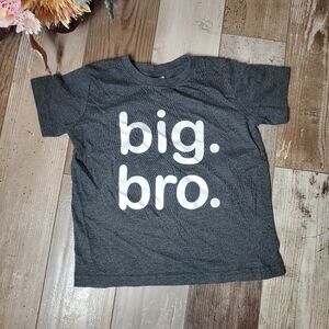 Unordinary Toddler Gray & White Boys Size 5Y Big Bro Crewneck T-Shirt Tee